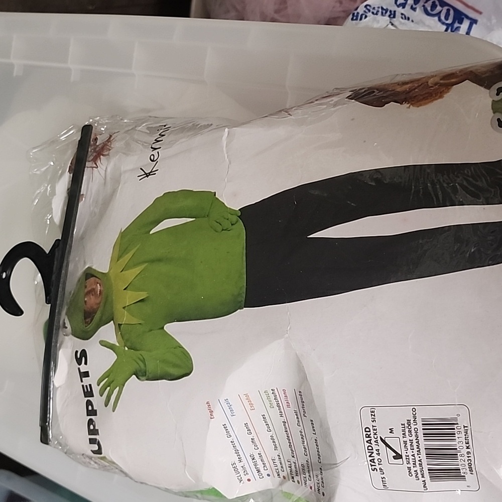 Men's Kermit the frog costume